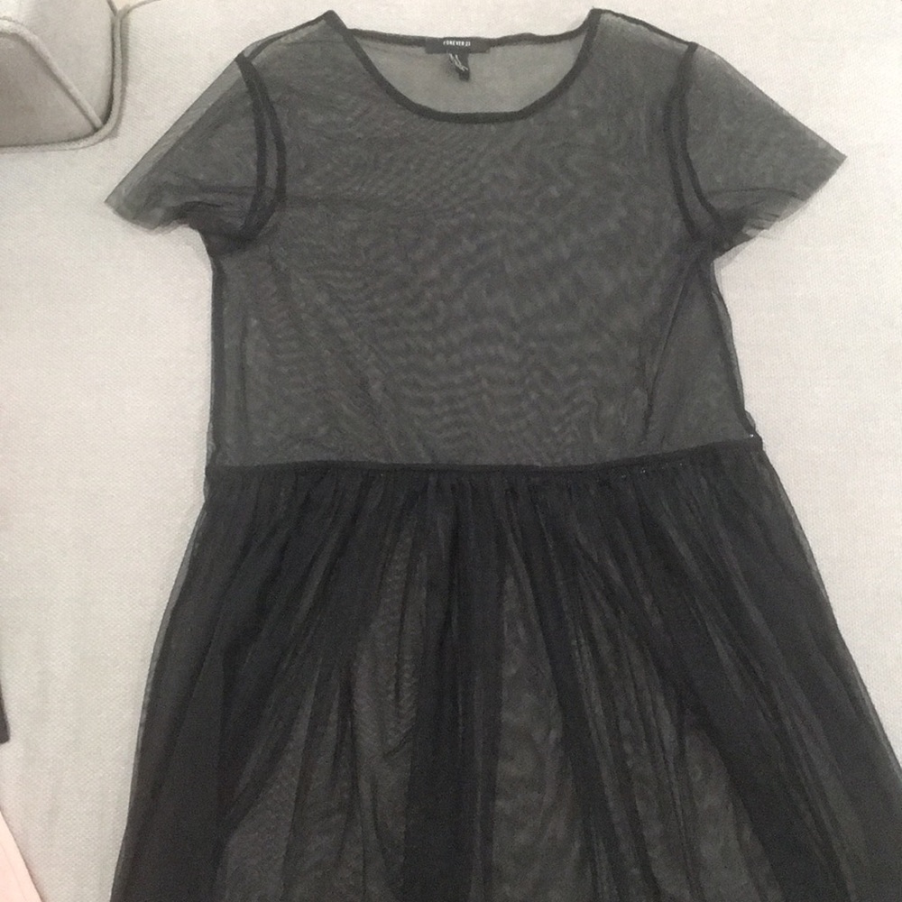 Mesh tee shirt dress